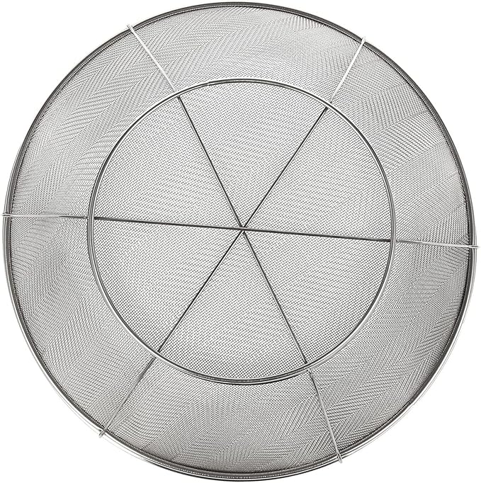 Juvale Fine Mesh Strainer - Stainless Steel Rice Strainer - Ultra-Fine Pasta Colander & Quinoa Sifter - Ergonomic Handle Mesh Colander & Matcha Sifter - 11 in x 4 in, Silver