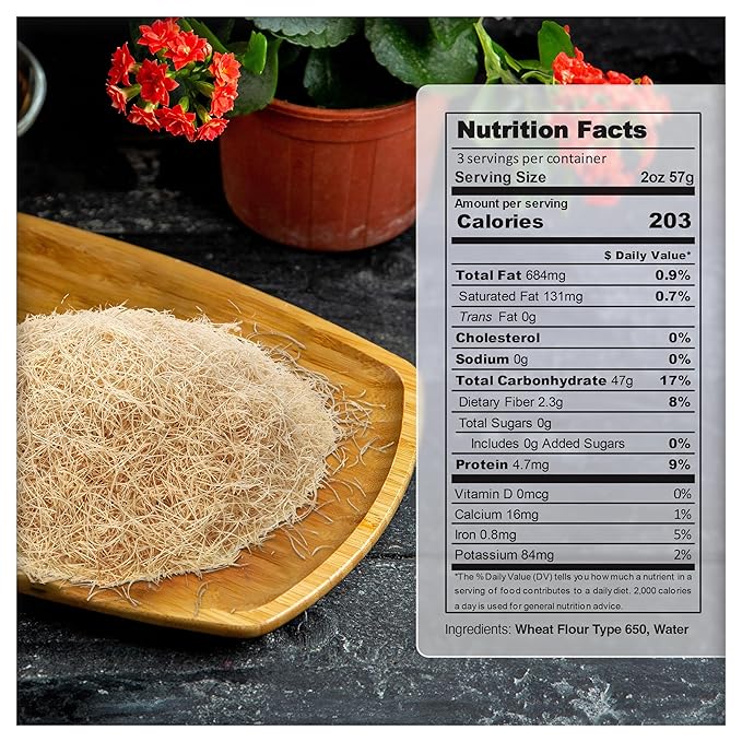 Eastanbul Dried & Chopped Kataifi Shredded Fillo Dough, Kurutulmus Kadayif Pastry Dough, Ingredient for The Viral Dubai Pistachio Chocolate Bar, Shredded Phyllo, Kunafa, Knafeh, Katifi, 170g (6oz)