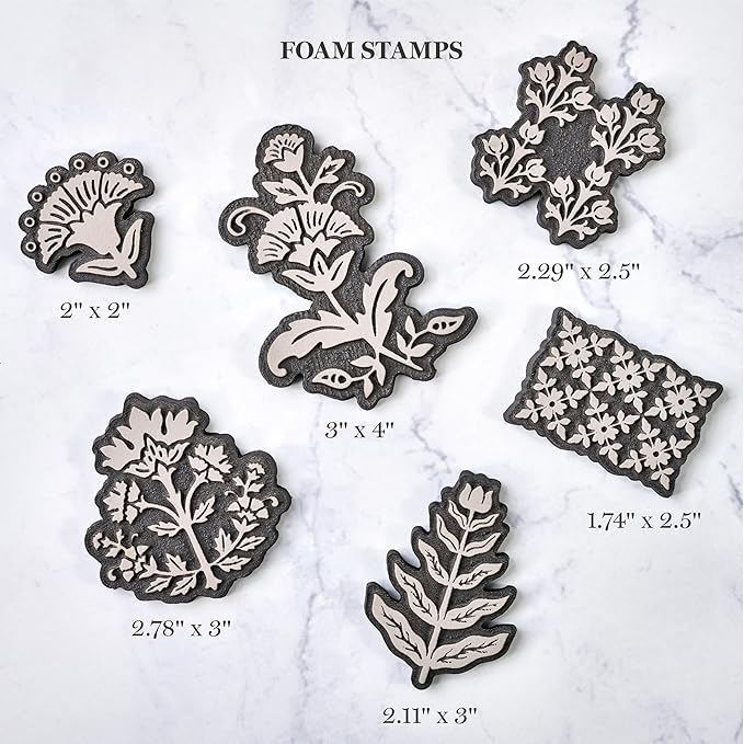 Martha Stewart, Vintage Florals Stencils, Stamps, and Tools Kit, 14 pc