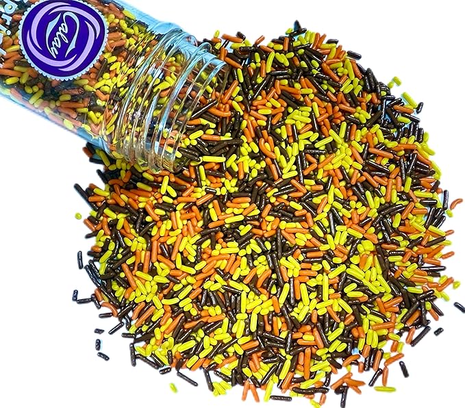 Sentovac Edible Thanksgiving Jimmies Sprinkles for Cake Decorating Baking Celebrations Wedding Shower Party Halloween Supplies 78g/2.75oz