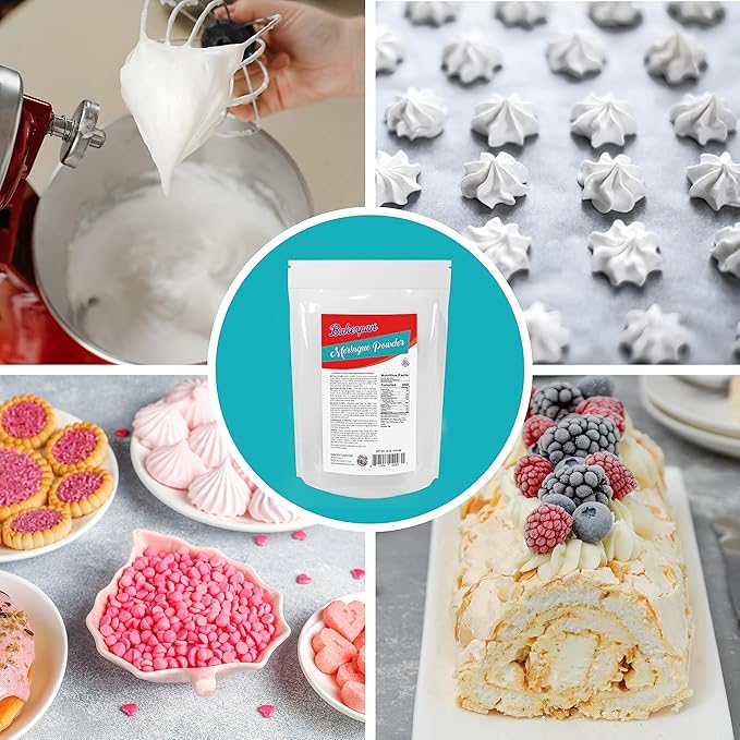 Bakerpan Meringue Powder for Royal Icing - 16 Ounce - Meringue Powder for Baking, Frosting, Icing, Pies, Cake Decorations (Made in USA)