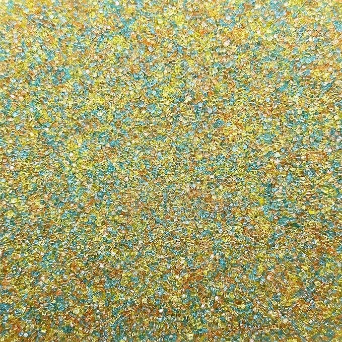 SE Si&Moos Orange and Yellow Sanding Sugar Crystals for Cake Decorating Blue and Orange Sprinkles Colored Sugar Rimmer, Perfect for Cookie, Cake, Cupcake and Cocktail, Wedding Party Christmas Supplies 3.5 OZ