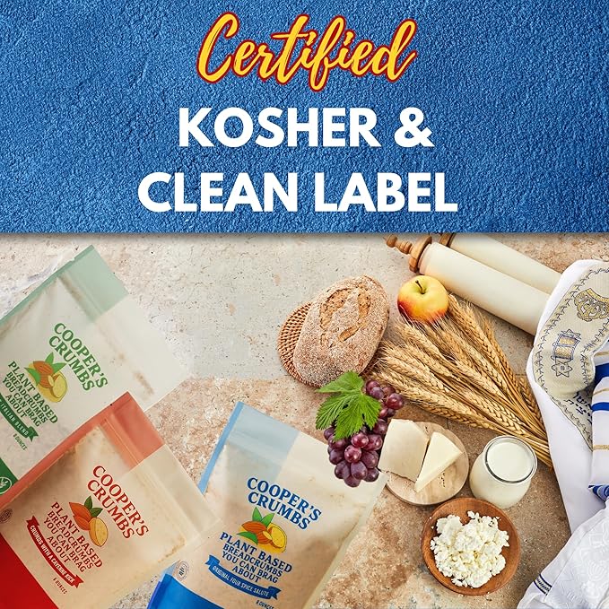 Cooper's Crumbs All Natural Gluten Free Low Carb Bread Crumb Alternative, High Protein, Vegan, Certified Kosher, Paleo, Keto, 3 Pack