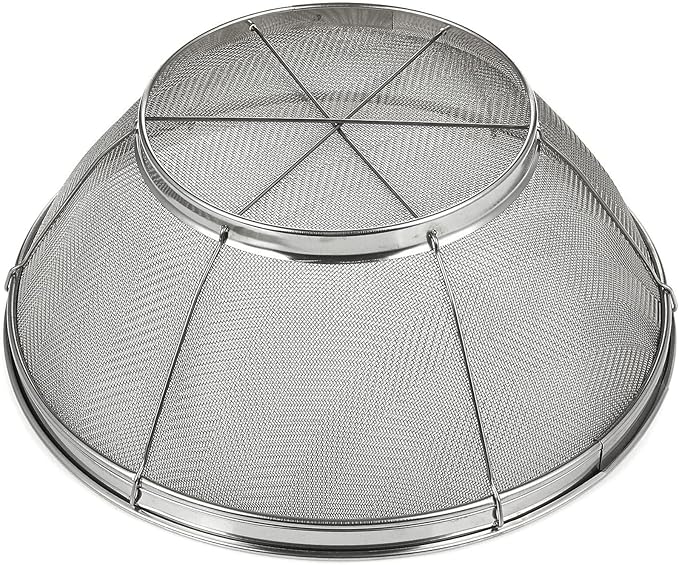 Juvale Fine Mesh Strainer - Stainless Steel Rice Strainer - Ultra-Fine Pasta Colander & Quinoa Sifter - Ergonomic Handle Mesh Colander & Matcha Sifter - 11 in x 4 in, Silver