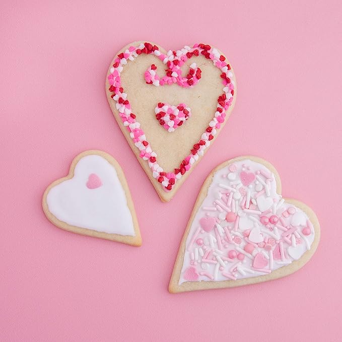 Cookie Cutter Kingdom, Heart Cookie Cutters, 3 Pack, Valentines Day, Stainless Steel, Beautful Coated Finish, Mold for Cakes Biscuits and Sandwiches (Heart 3 Pack)