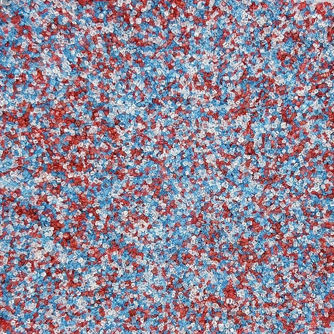 Dynastang Patriotic Sanding Sugar Sprinkles Edible Sugar Crystals Cake Decoration Cupcake Toppers Cookie Decorating Perfect for Cakes, Cupcakes, Desserts Toppings 3OZ
