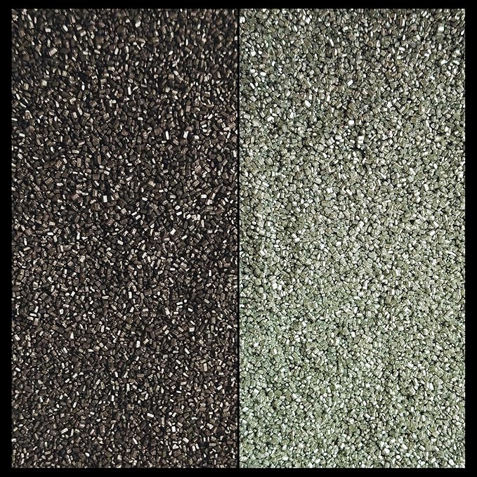 Confect Sparkling Sugar Sprinkle Mix – Edible Black, Silver, White, Yellow & Champagne Gold Sugar Crystals – Decorative Baking Toppings for Cakes, Cupcakes & Cookies – Vegan, Gluten-Free, Nut-Free, Soy-Free, Dairy-Free, Palm Oil-Free -Dye-Free-5 Oz