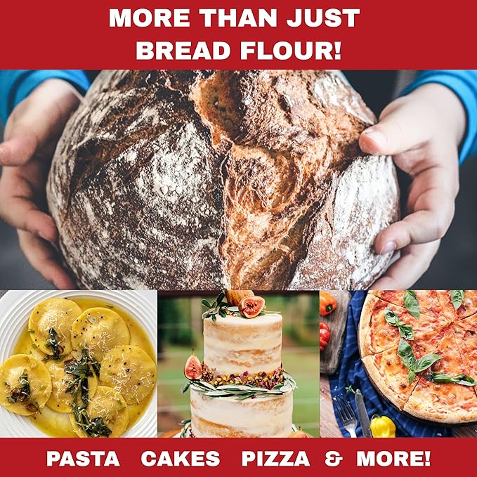Manny's Choice Natural All Purpose Unbleached Italian Artisan Wheat Flour Type 0 for Baking 5 lb Plus Caputo Italian Yeast 2 Pack | Bread Flour | Cake Flour | Pizza Flour | Pasta Flour | Pastry Flour