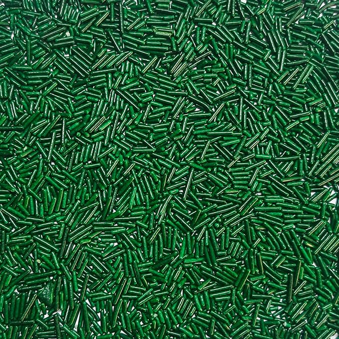 Sentovac Edible Green Jimmies Sprinkles for Cake Decorating Baking | Cupcake Cookie and Ice Cream Toppers Cake Decorations| Celebrations Wedding Shower Party Chirstmas Supplies 78g/2.75oz