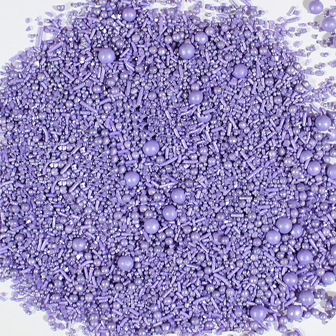 Confect Lavender Sprinkles for Cake & Cupcake Decoration – Premium Quality Edible Sprinkles for Desserts-Vegan, Gluten-Free, Nut-Free, Soy-Free, Dairy-Free, Palm Oil-Free - 4.2 Oz