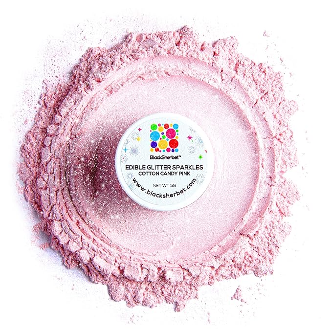 Blacksherbet Cotton Candy Pink Edible Glitter for Drinks 5 Grams | KOSHER Certified | Drink Glitter and Luster Dust for Cake, Cake Pops, Edible Glitter Cocktails Food, Cocktail glitter