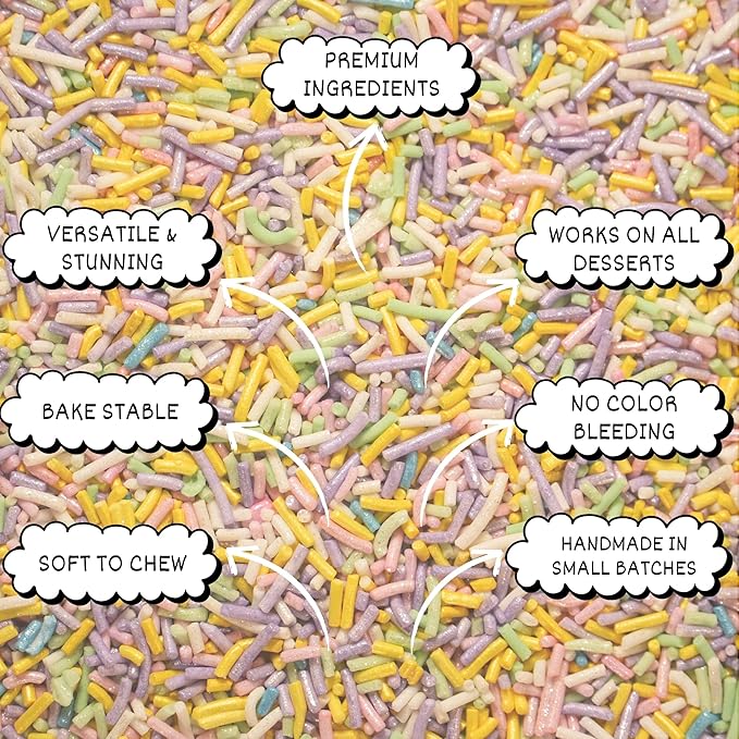 Confect Rainbow Sprinkles | Prism Party Custom Jimmies Blend | Multicolor Edible Toppings for Cake & Baking Decoration | Vegan, Gluten-Free, Nut-Free, Dairy-Free, Palm Oil-Free – 4.2 Oz