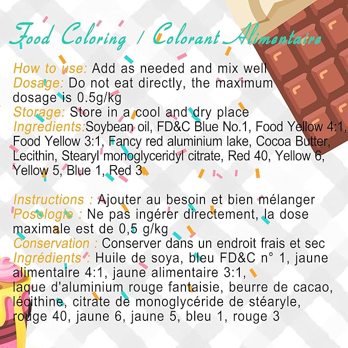 Oil Based Food Coloring for Halloween - 88ml Vivid Fat Soluble Food Coloring for Chocolate, Candy Melts, Baking, Cake, Cookie - Liquid Tasteless Food Colour Dye for Butter, Fondant and Macaron (Black)