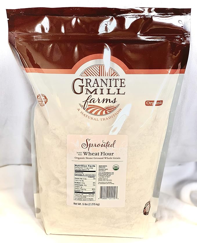 Granite Mill Farms Sprouted Organic Hard Red Wheat Flour, 5 lb