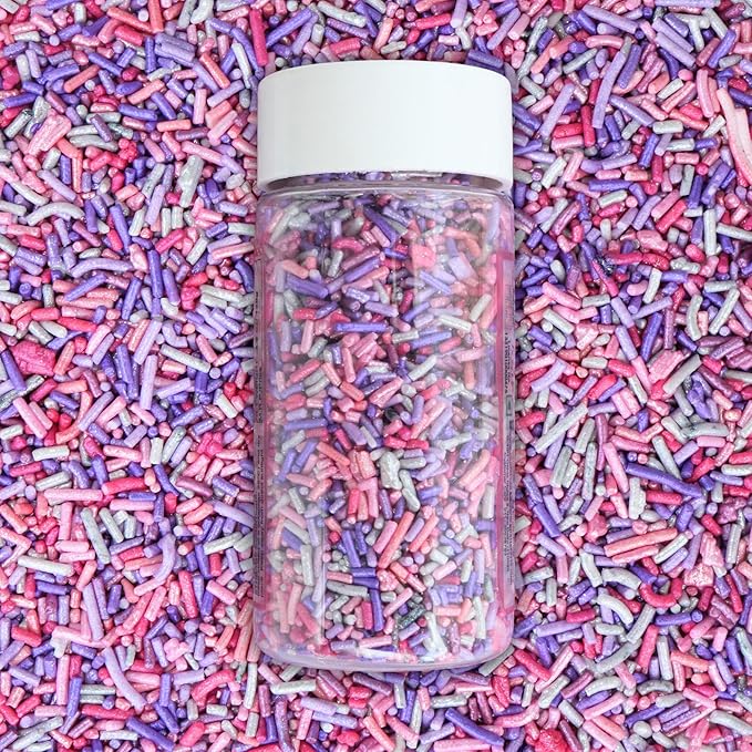 Confect Unicorn Bliss Rainbow Sprinkles – Custom Blend Jimmies – Multicolor Edible Toppings for Cake, Cupcake & Dessert Decorating –Vegan, Gluten-Free, Nut-Free, Soy-Free, Dairy-Free, Palm Oil-Free – 4.2 Oz