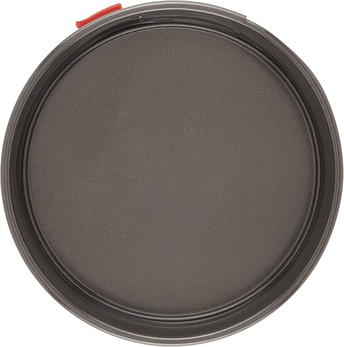 Rachael Ray Oven Lovin' Nonstick Bakeware Springform Baking Pan With Grips / Nonstick Springform Cake Pan With Grips / Nonstick Cheesecake Pan With Grips, Round - 9 Inch, Gray