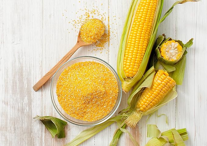 Food to Live Organic Yellow Polenta, 12 Ounces - Non-GMO Yellow Corn Grits, Ground Cornmeal, Quick Cooking, Vegan, Kosher, Bulk, For Hot Cereal and Porridge. Low Sodium, Milled Maize, Corn Meal