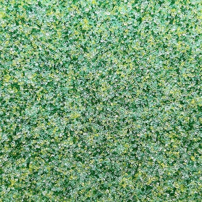 SE Si&Moos Green Mixed Sanding Sugar Crystals for Cake Decorating Green and White Sprinkles Colored Sugar Rimmer, Perfect for Cookie, Cake, Cupcake and Cocktail, Wedding Party Christmas Supplies 3.5 OZ