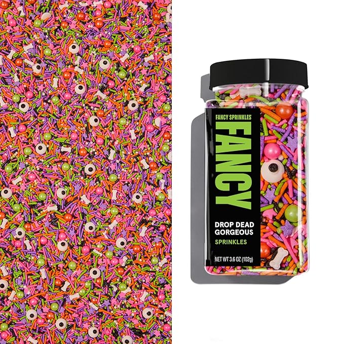 Fancy Sprinkles Drop Dead Gorgeous Sprinkles Dessert Decorating Sprinkles, Real Sugar, Edible Glitter, For Ice Cream, Cookies, Cakes and Cupcakes (0.5c)