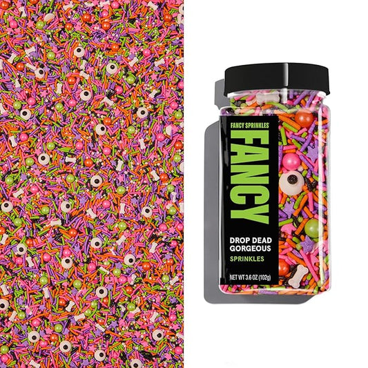 Fancy Sprinkles Drop Dead Gorgeous Sprinkles Dessert Decorating Sprinkles, Real Sugar, Edible Glitter, For Ice Cream, Cookies, Cakes and Cupcakes (0.5c)