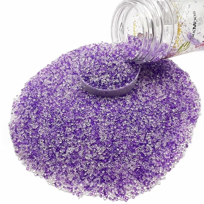 SE Si&Moos Purple and White Sanding Sugar Crystals for Cake Decorating Purple and White Sprinkles Colored Sugar Rimmer, Perfect for Cookie, Cake, Cupcake and Cocktail, Wedding Party Christmas Supplies 3.5 OZ