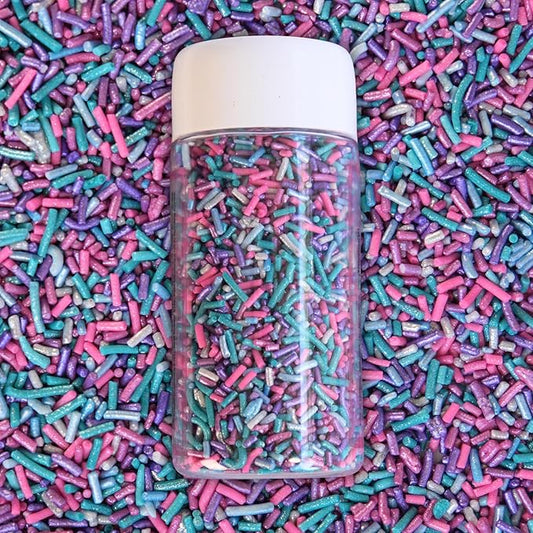 Confect Rainbow Sprinkles (Confetti Explosion)– Edible Multicolor Baking Toppings-Custom Blend Jimmies for Cake, Cupcake & Cookie Decorating – Vegan, Gluten-Free, Nut-Free, Soy-Free, Dairy-Free, Palm Oil-Free – 4.2 Oz