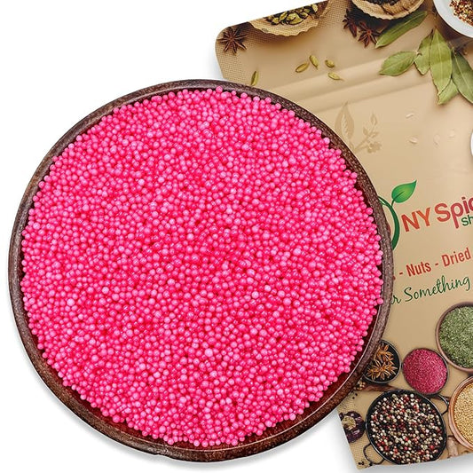 NY Spice Shop Pink Nonpareils Sprinkles - 1 Pound Colorful Sprinkles for Decoration - Non Pareil Sprinkle Treats - Pink Nonpareils Sprinkle for Ice Cream & Cake Decoration