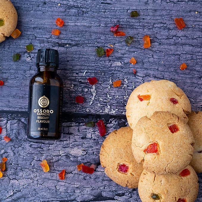 Ossoro Essence Karachi Biscuit Food Flavour with No Sugar Added, Non-GMO, Gluten-Free Flavors Perfect for Cakes, Snacks, Ice creams, Candies, Baking