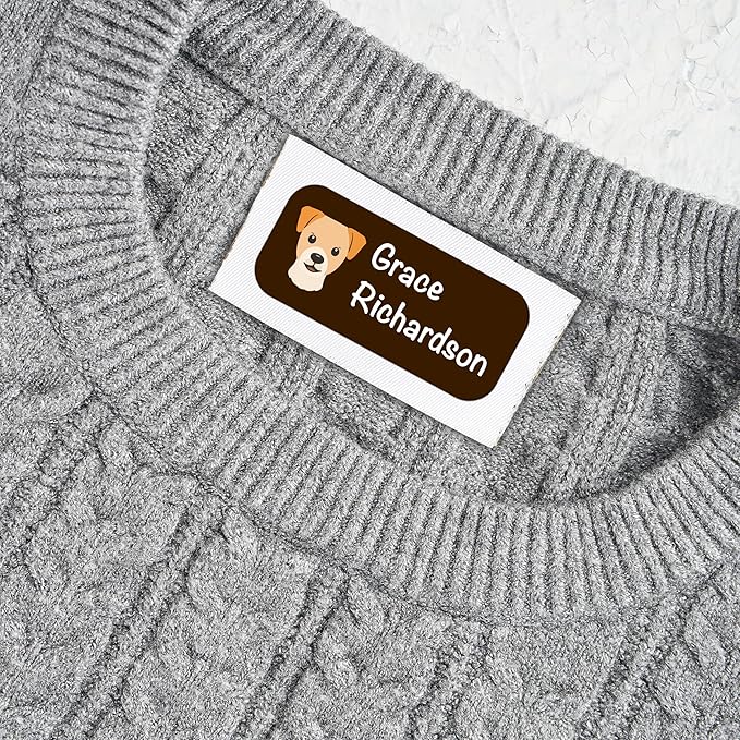 Personalized Waterproof Name Labels for Kids | Optional Packs 50, 150, 230 Labels | Custom Name Stickers for Kids' Clothing Tag, Water Bottle, Lunch Box, Customize Kid Name Label for Daycare Dogs