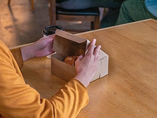 SCT Kraft One-Piece Non-Window Bakery Boxes, 19 x 14 x 4, Brown, Paper, 50/Carton