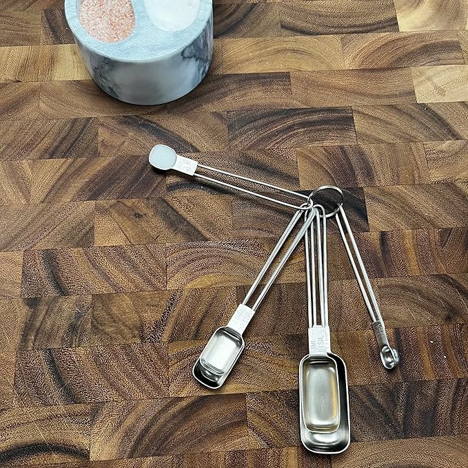 Fox Run Stainless Steel Measuring Cup/Spoon Set, Silver, 6.5 x 3.2 x 2"