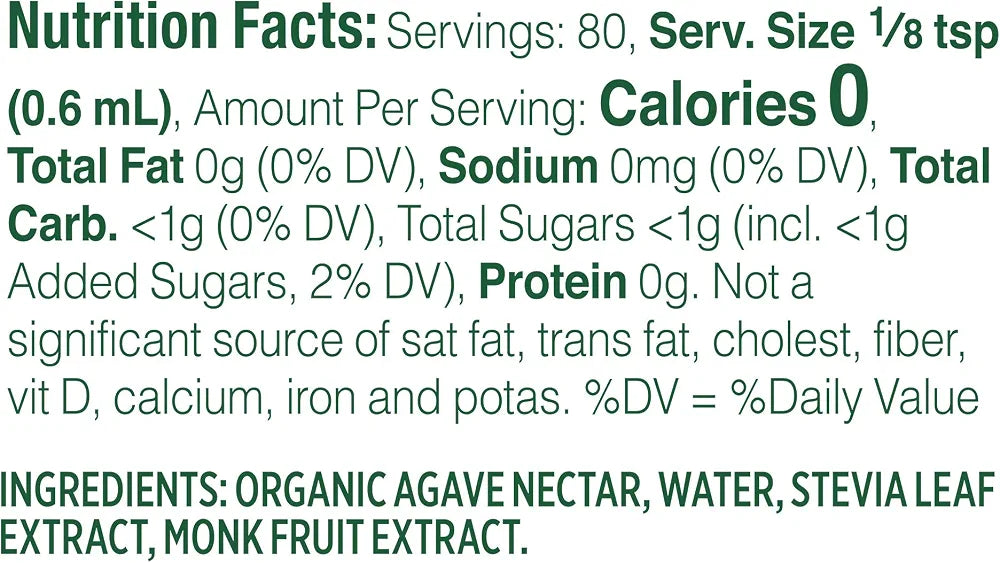 Whole Earth Stevia & Monk Fruit Liquid Sweetener, Original, 1.62 Fl Oz (Pack of 2)